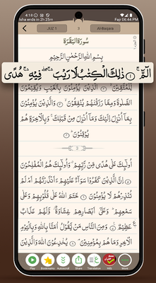 Quran Pak reading screen